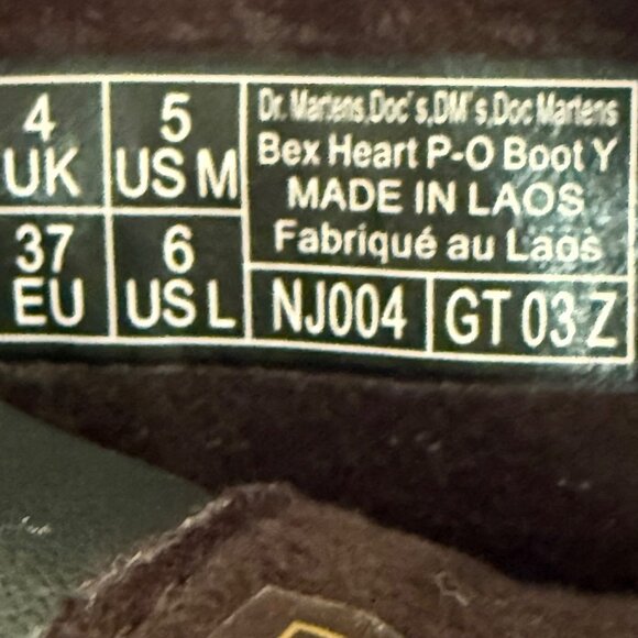 Dr. Martens Women's Pink Bex Heart Leather Boots Size US 6 Zip Side Closure NWOB - Picture 11 of 12